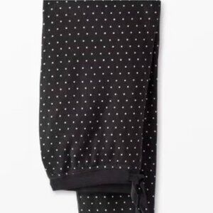 Hanna Andersson Fair Isle Black White Long John PJ Pajama Pants Women's XL